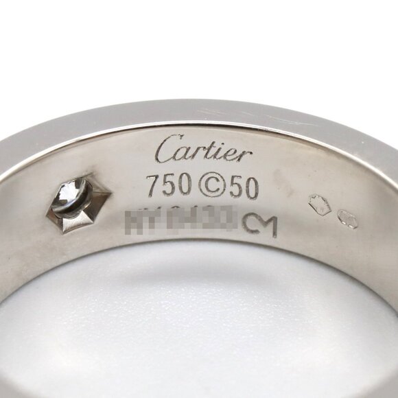 CARTIER 18k Silver Diamond Love Ring - Picture 4 of 7